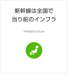 新幹線は全国で当り前のインフラ Infrastructure